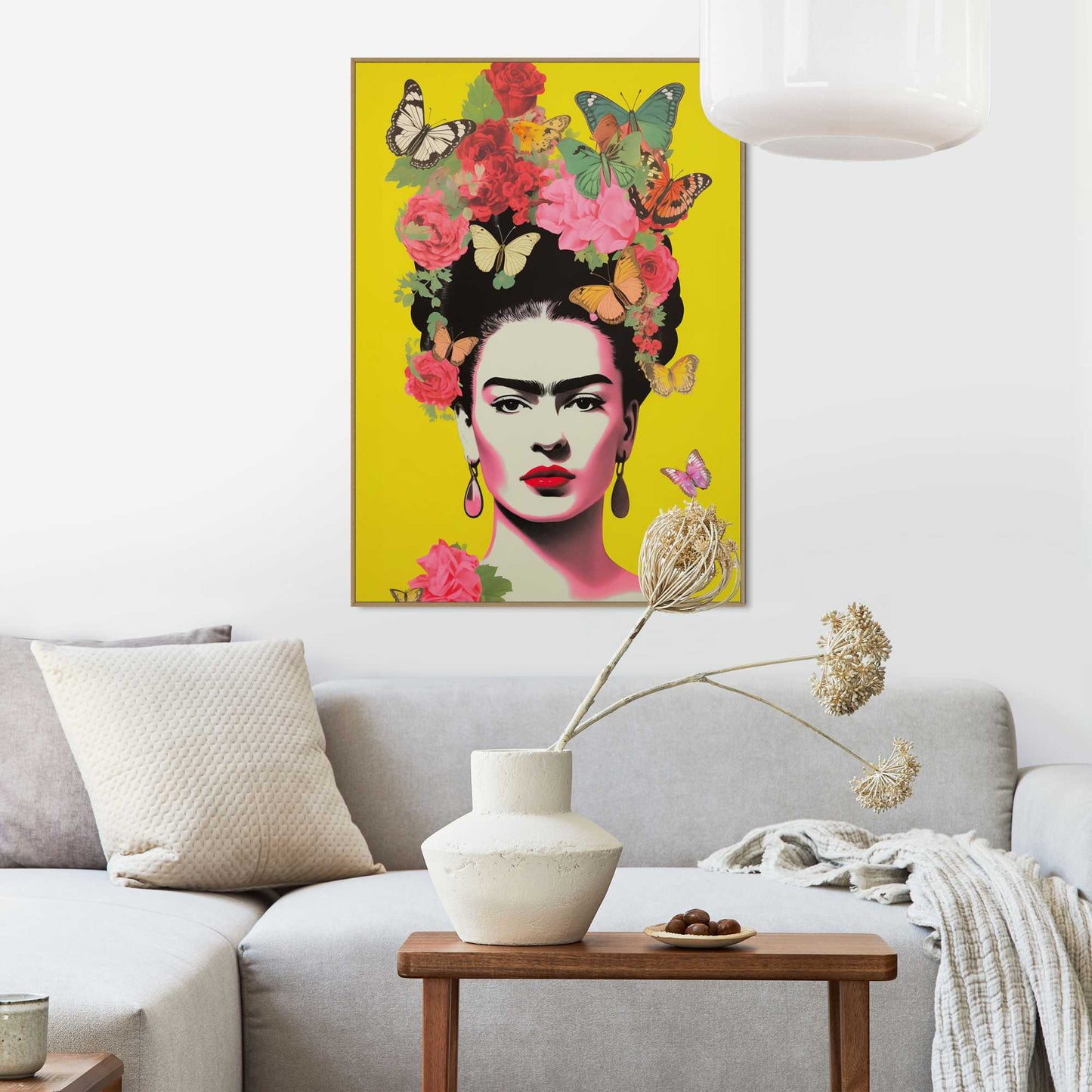 Framed in Wood Frida Pop Art 70x50
