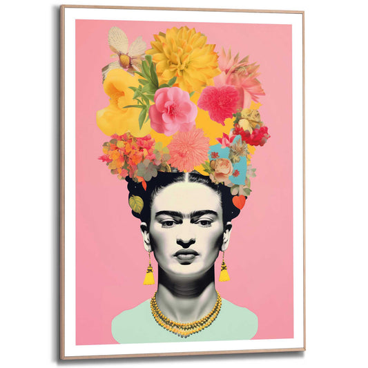 Framed in Wood Sweet Frida 70x50