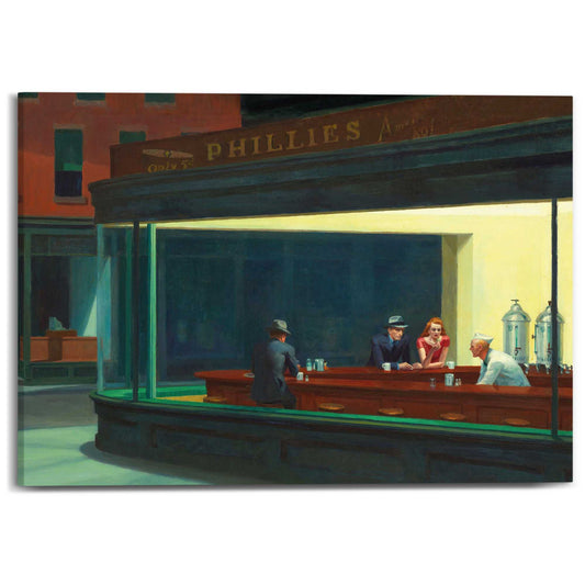 Canvas Edward Hopper - nighthawks 50x70