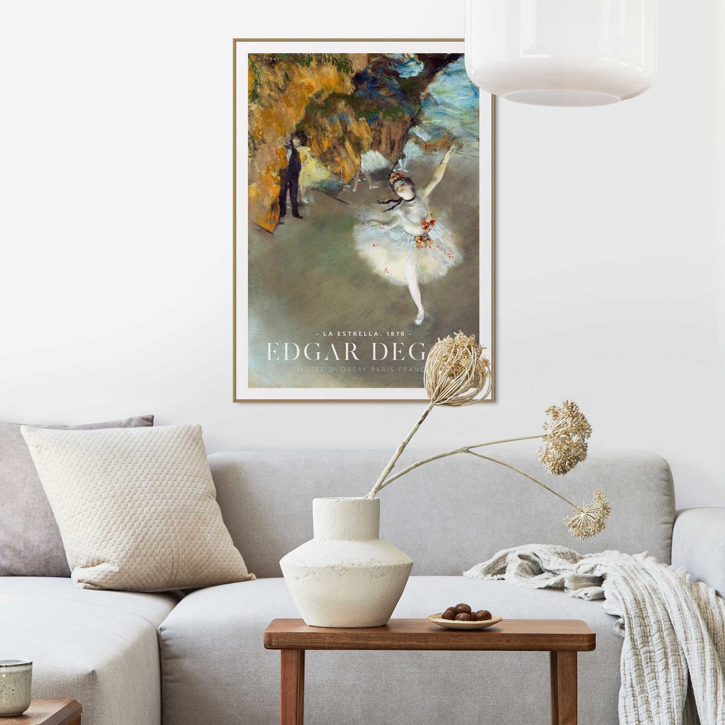 Framed in Wood Edgar Degas - the star 70x50