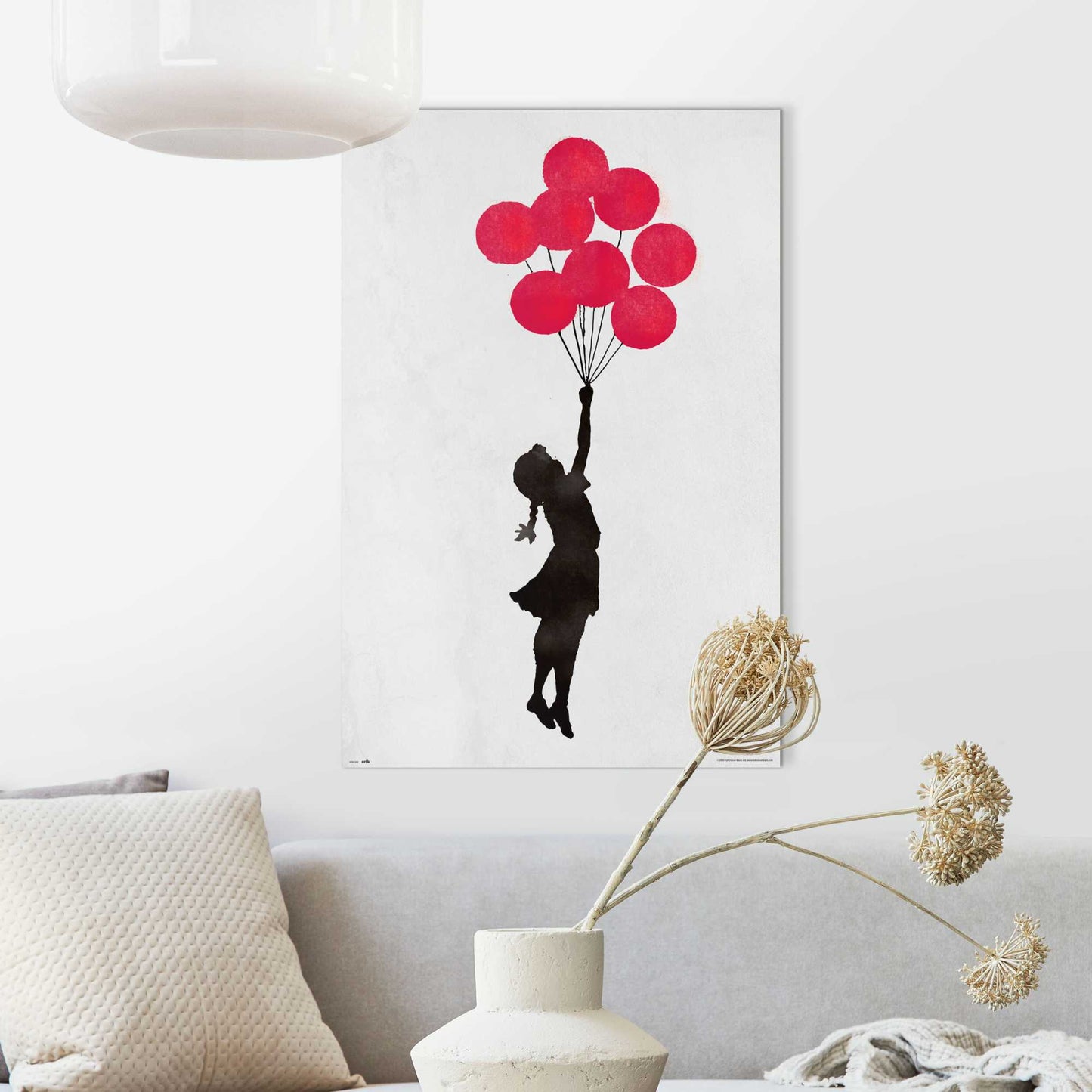 Painting Banksy - girl floating original 90x60