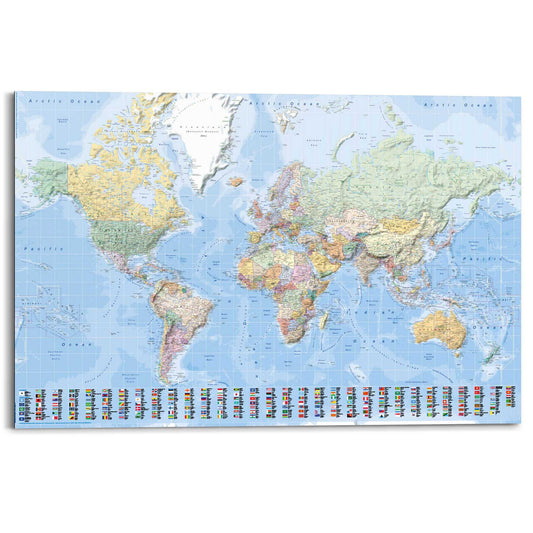 Painting Worldmap - flags 60x90