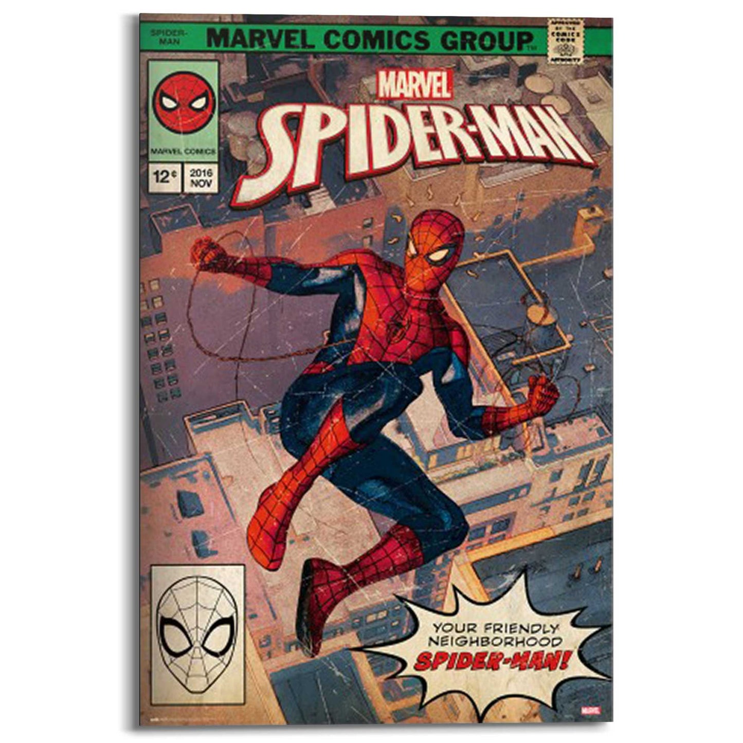 Painting Marvel Spiderman - comic cover 90x60
