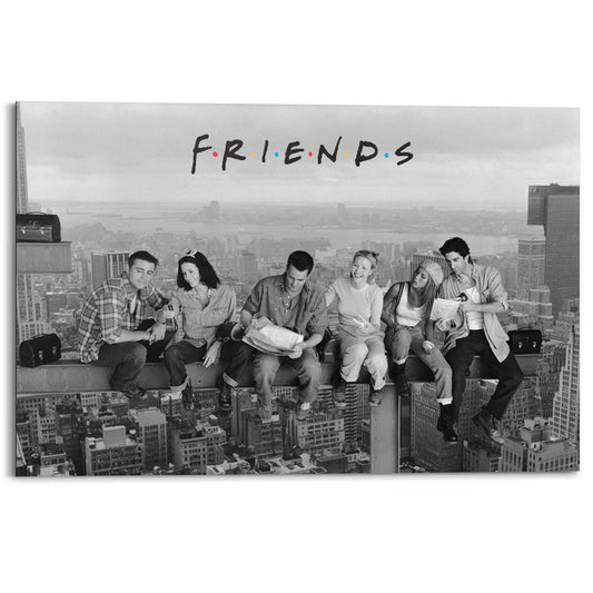 Painting Friends - lunch at a skyscraper 60x90