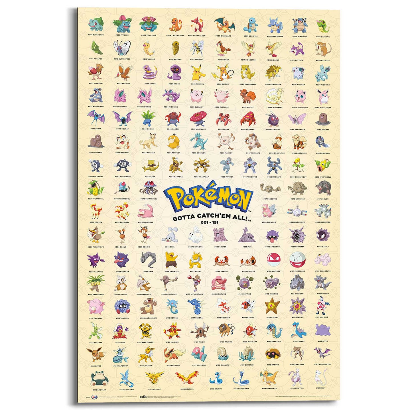 Painting Pokemon - kanto 151 english 90x60