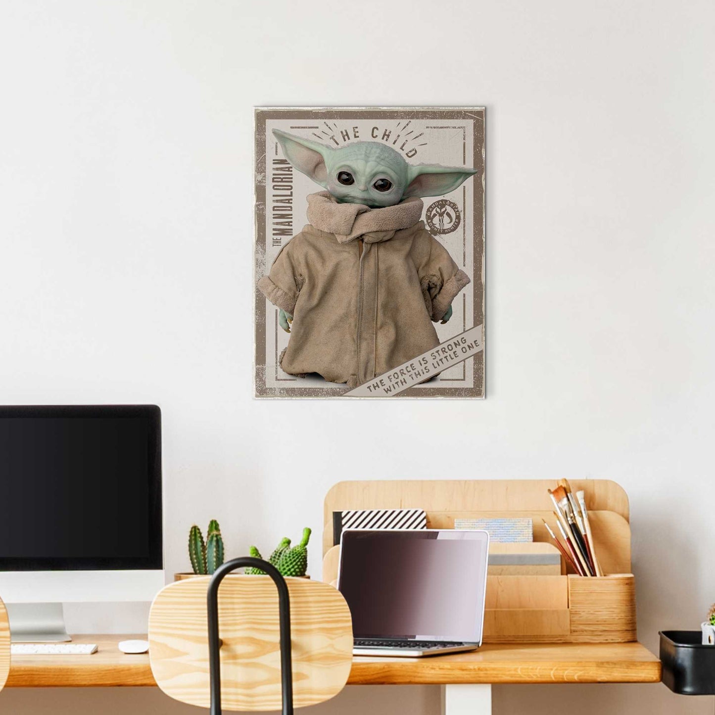 Painting Star Wars The Mandalorian - the child 50x40