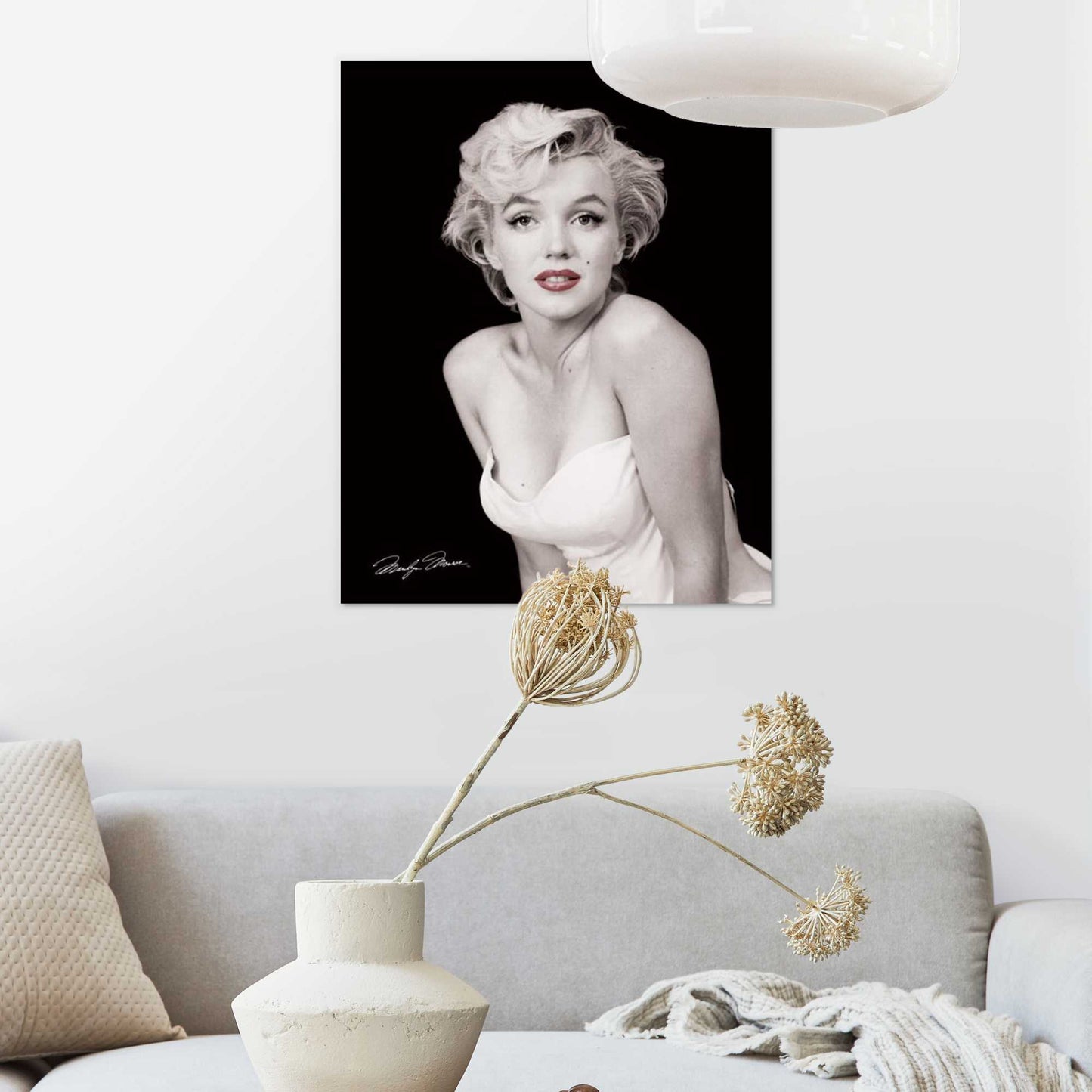 Painting Marilyn Monroe - red lips 50x40