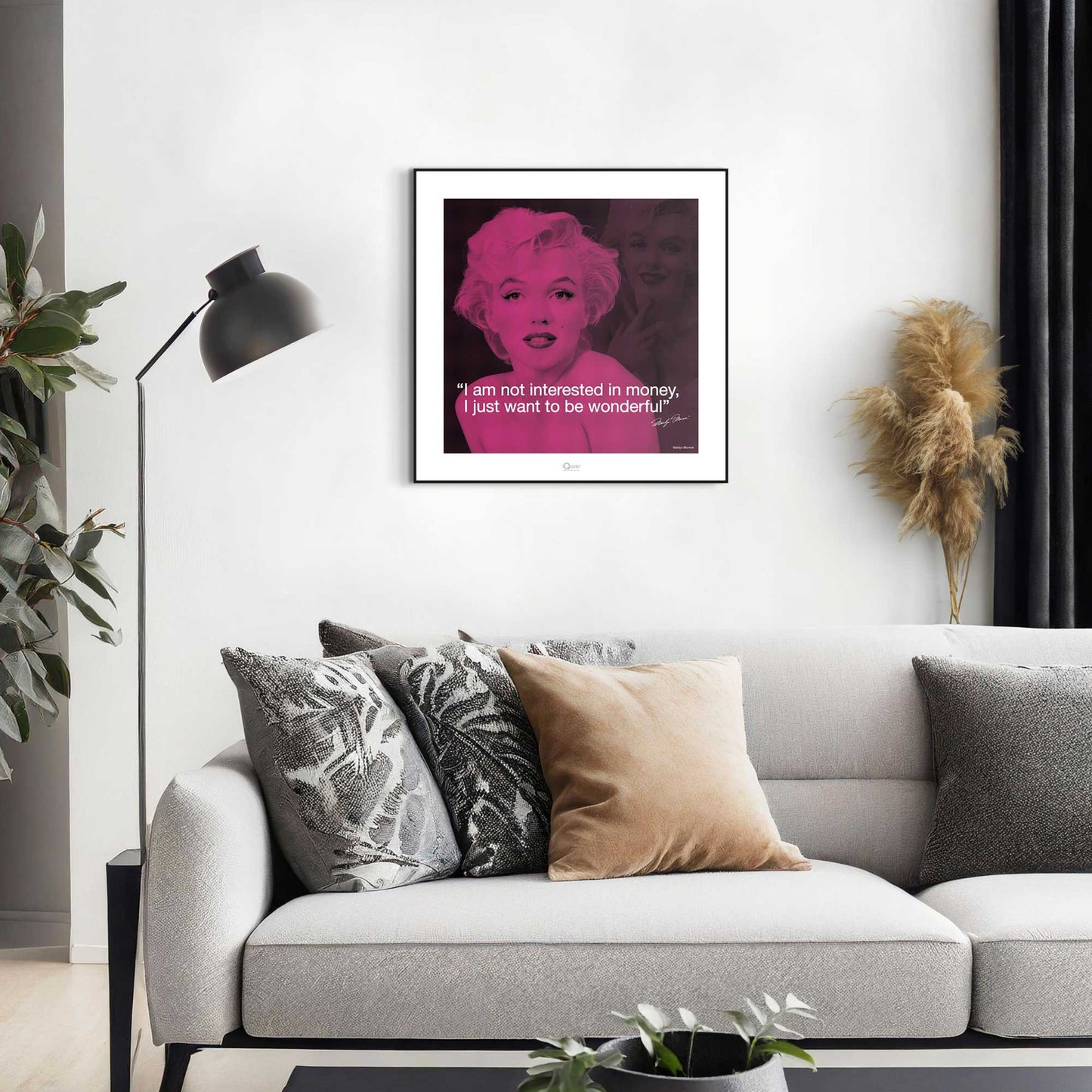 Framed in Black Marilyn Monroe - quote 40x40