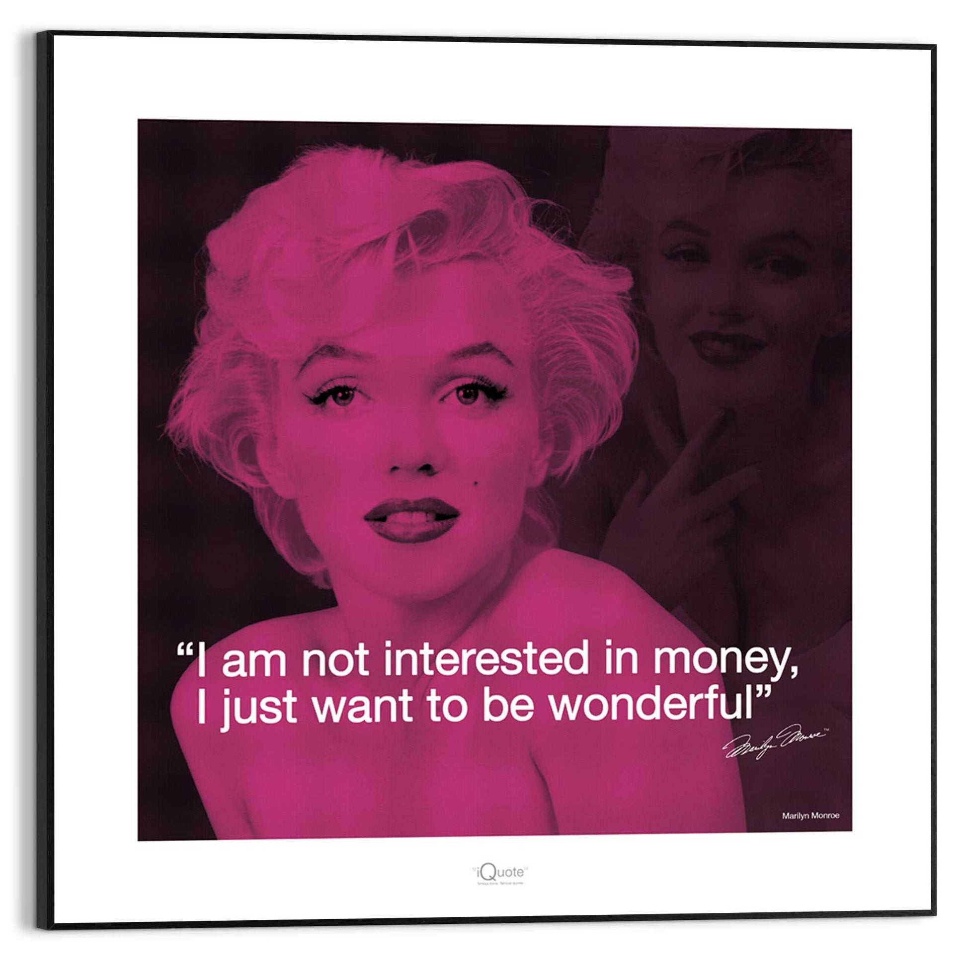 Framed in Black Marilyn Monroe - quote 40x40
