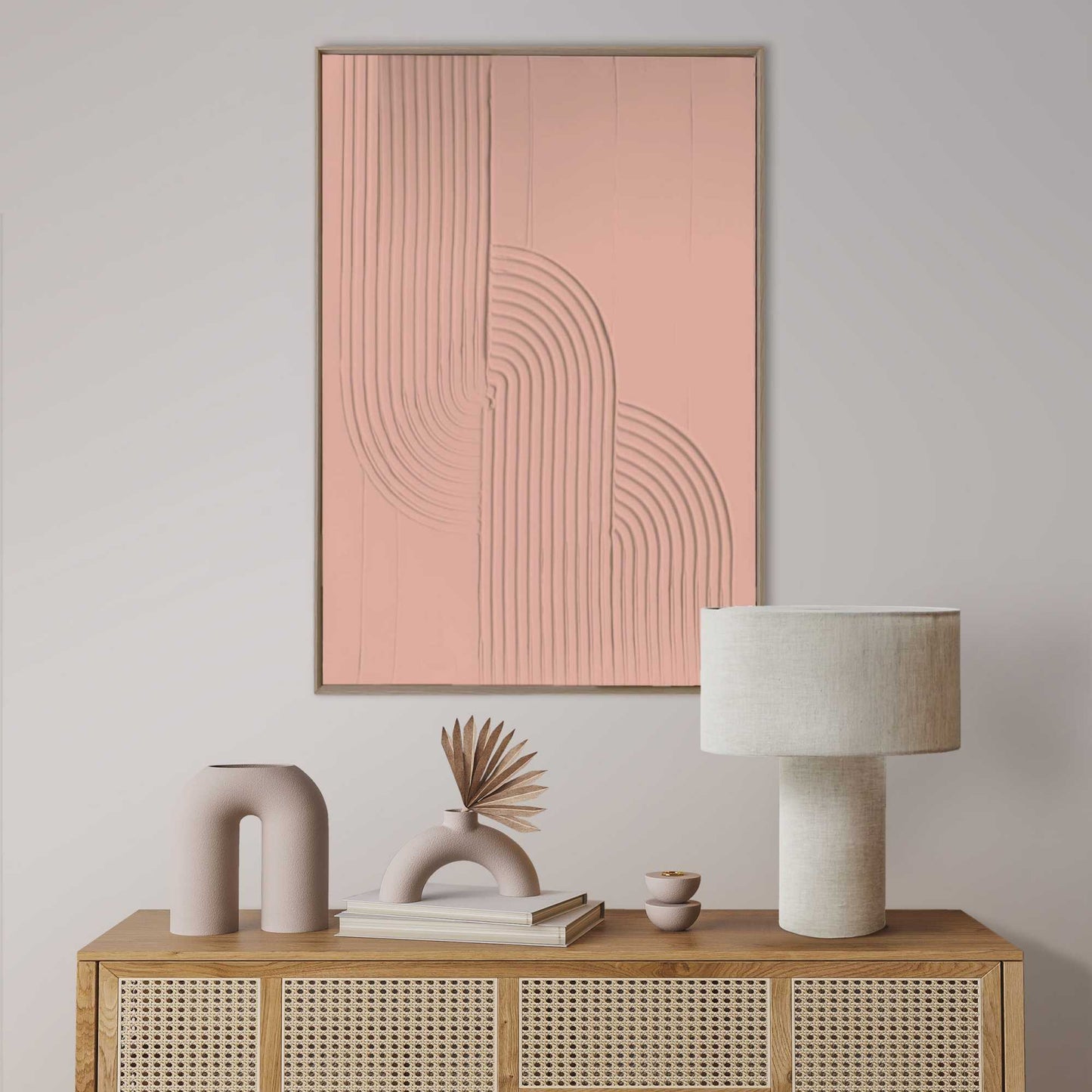 Handmade 3D Art Knot - nude/terra 70x50