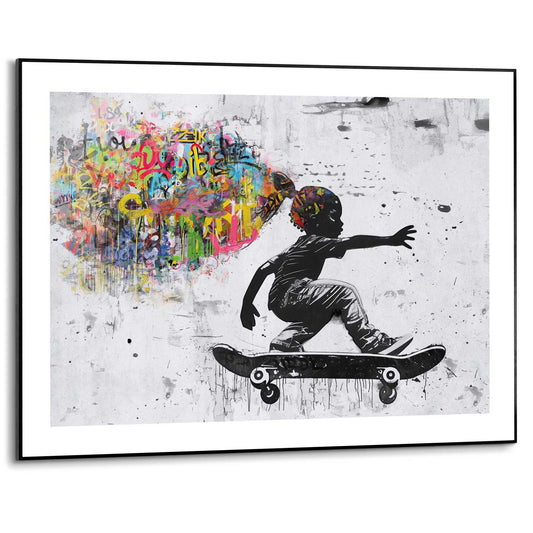 Framed in Black Skater Girl 50x70