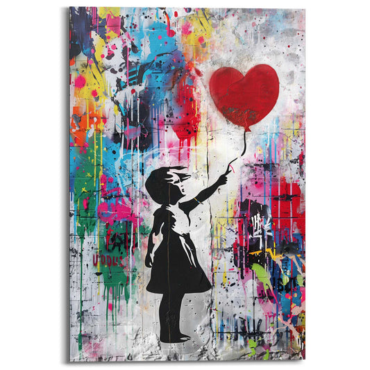 Painting Concrete Balloon Girl 90x60