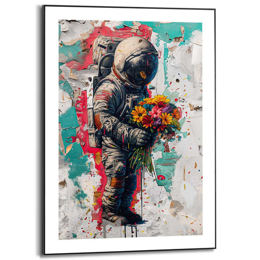 Framed in Black Astro Streetart 70x50