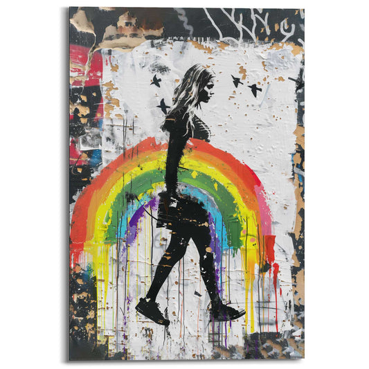 Painting Love Rain Girl 90x60