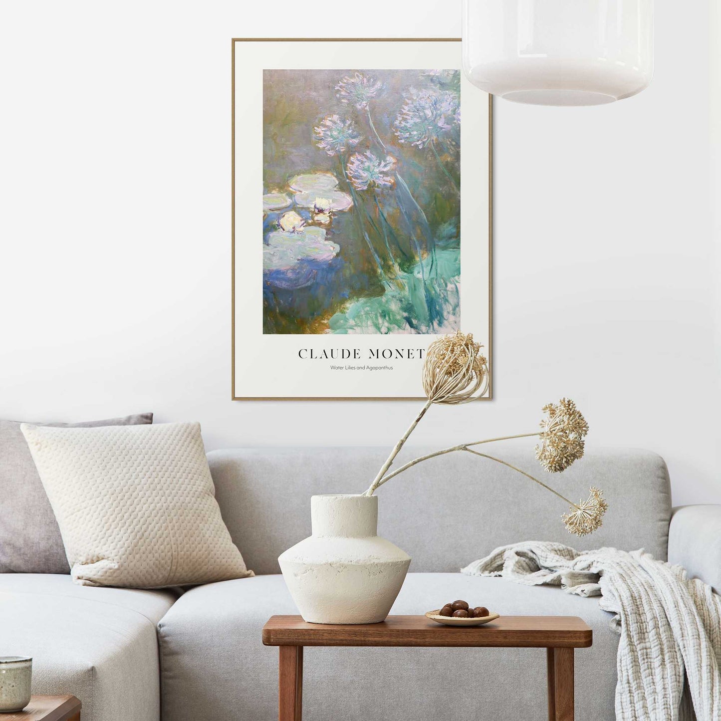 Framed in Wood Claude Monet - waterlilies I 70x50