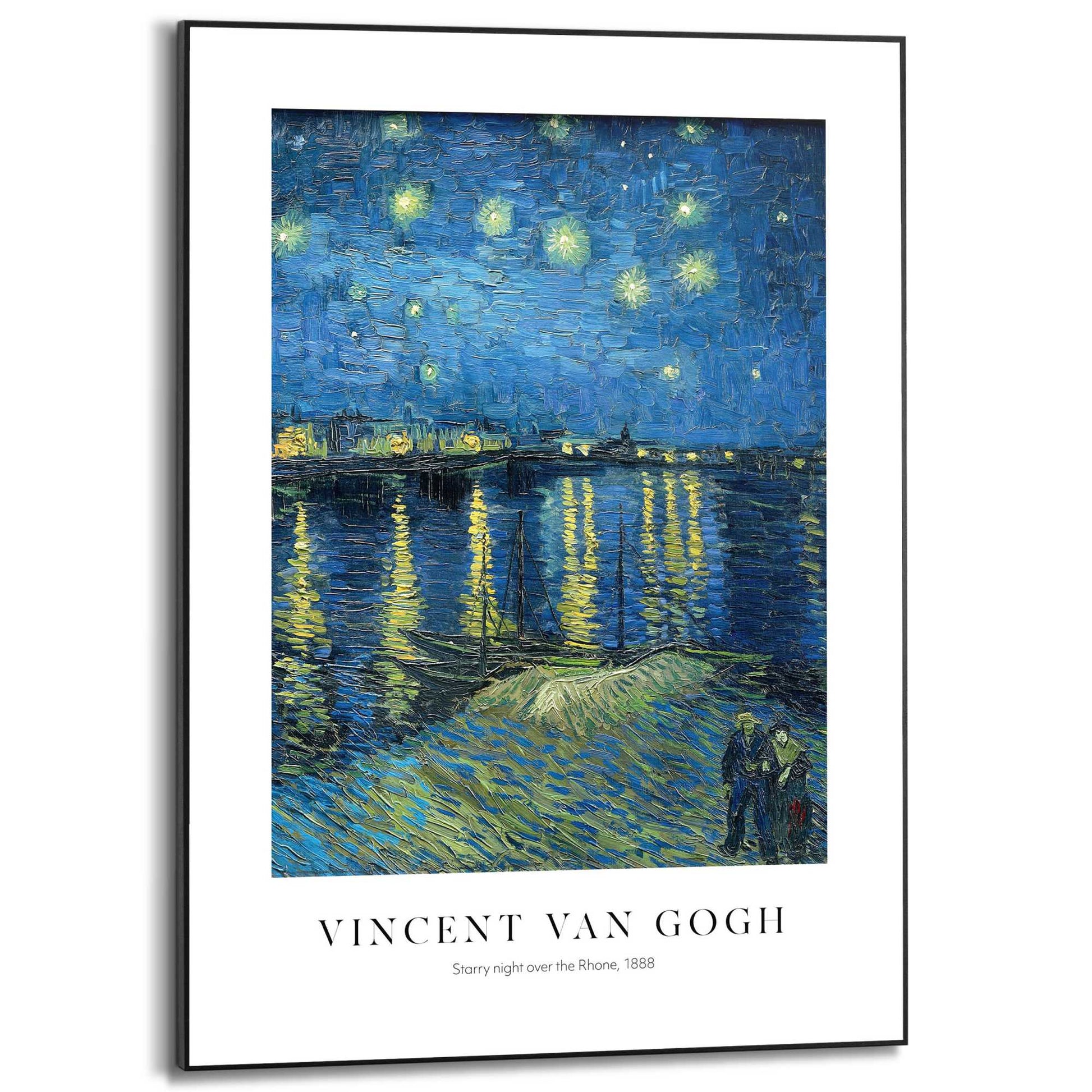 Framed in Black Van Gogh - starry night over the Rhone 70x50
