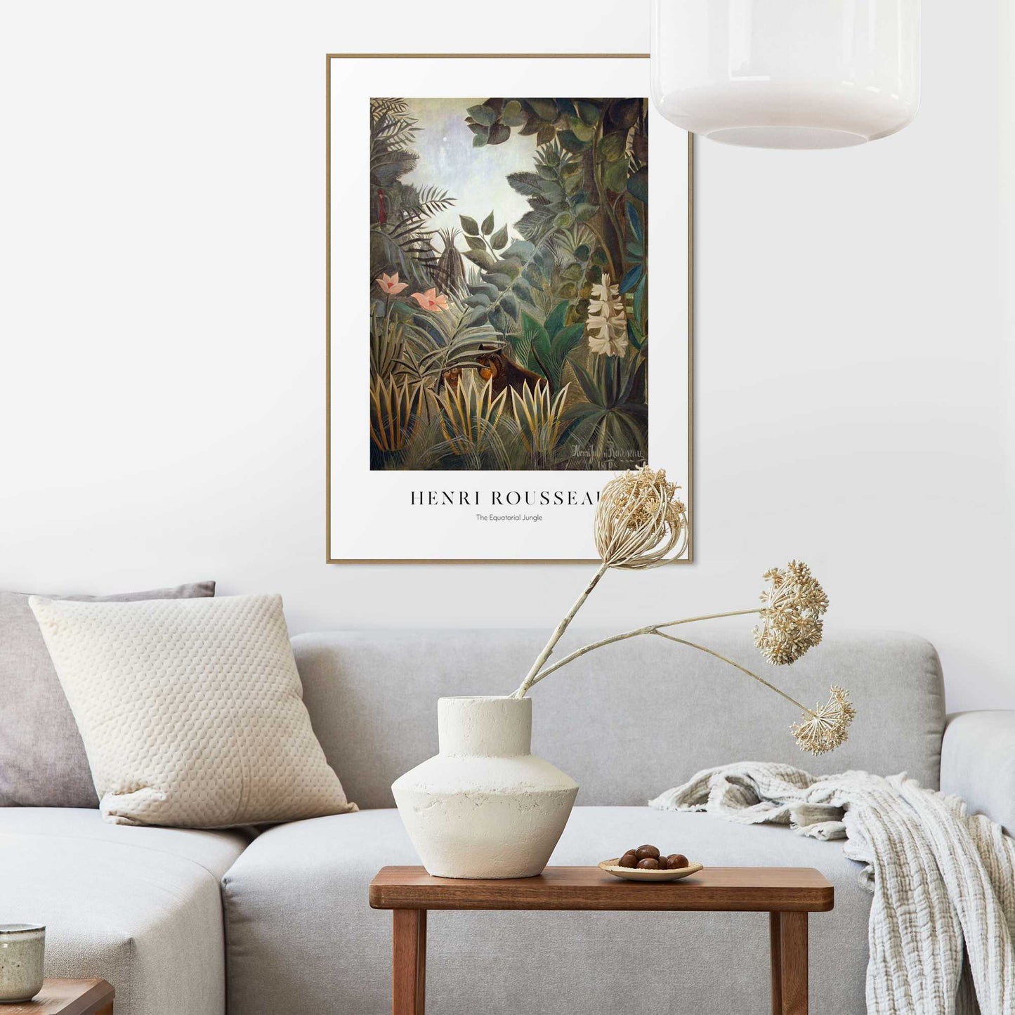 Framed in Wood Henri Rousseau - jungle 70x50