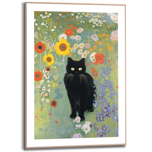 Framed in Wood Gustav's Cat 70x50