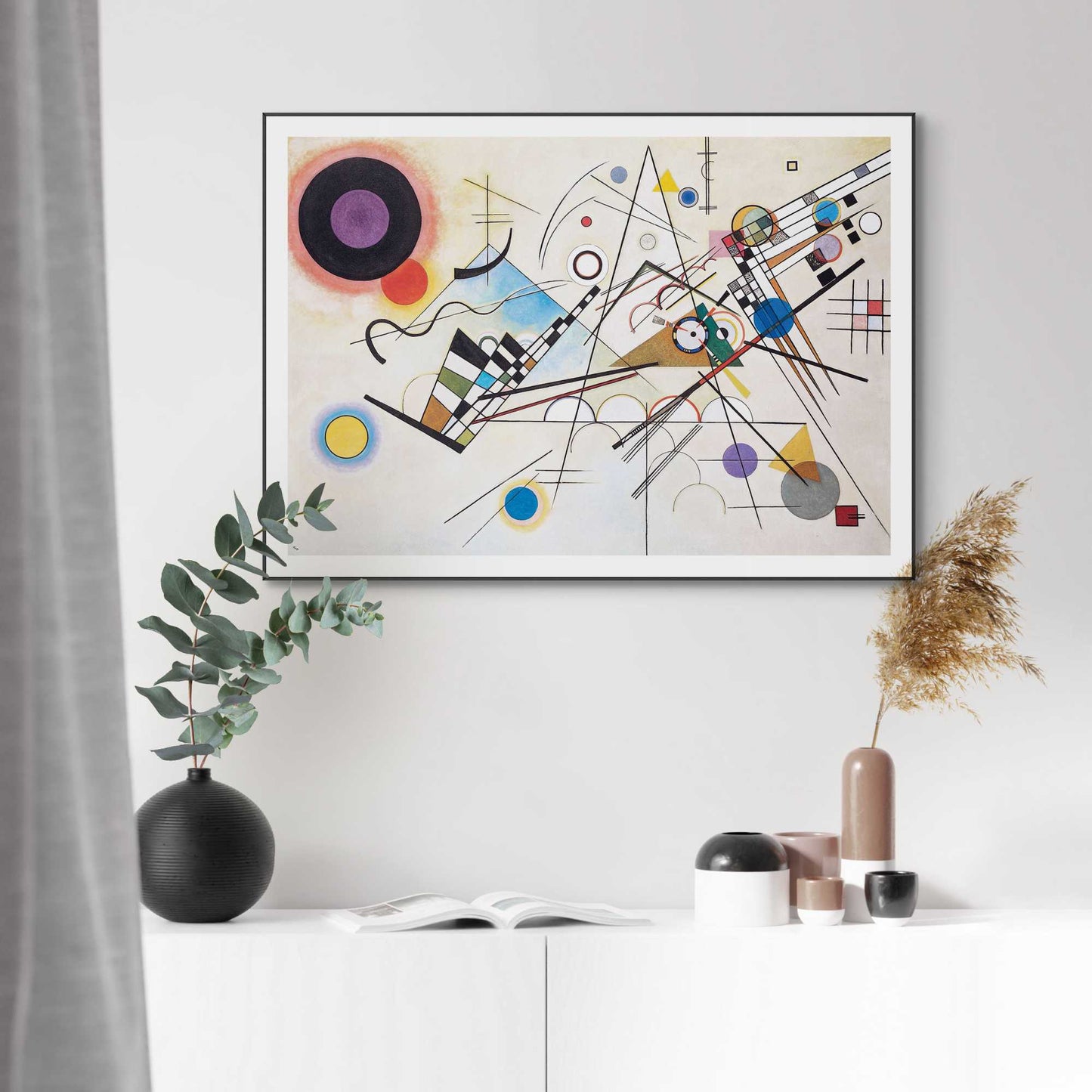 Framed in Black Wassily Kandinsky -Composition VIII 50x70