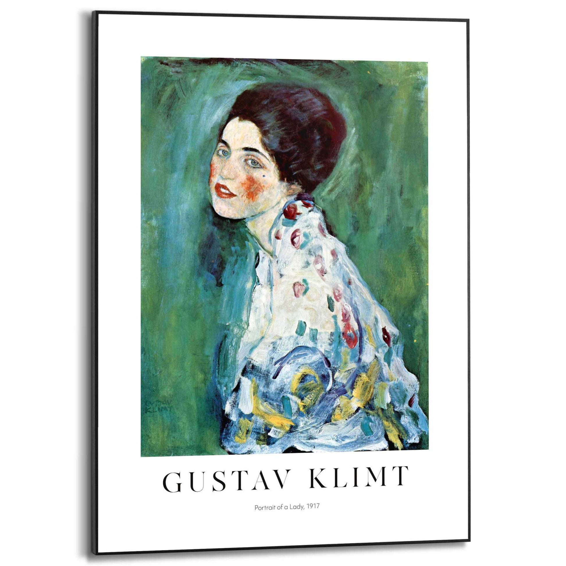Framed in Black Gustav Klimt - lady portrait 70x50