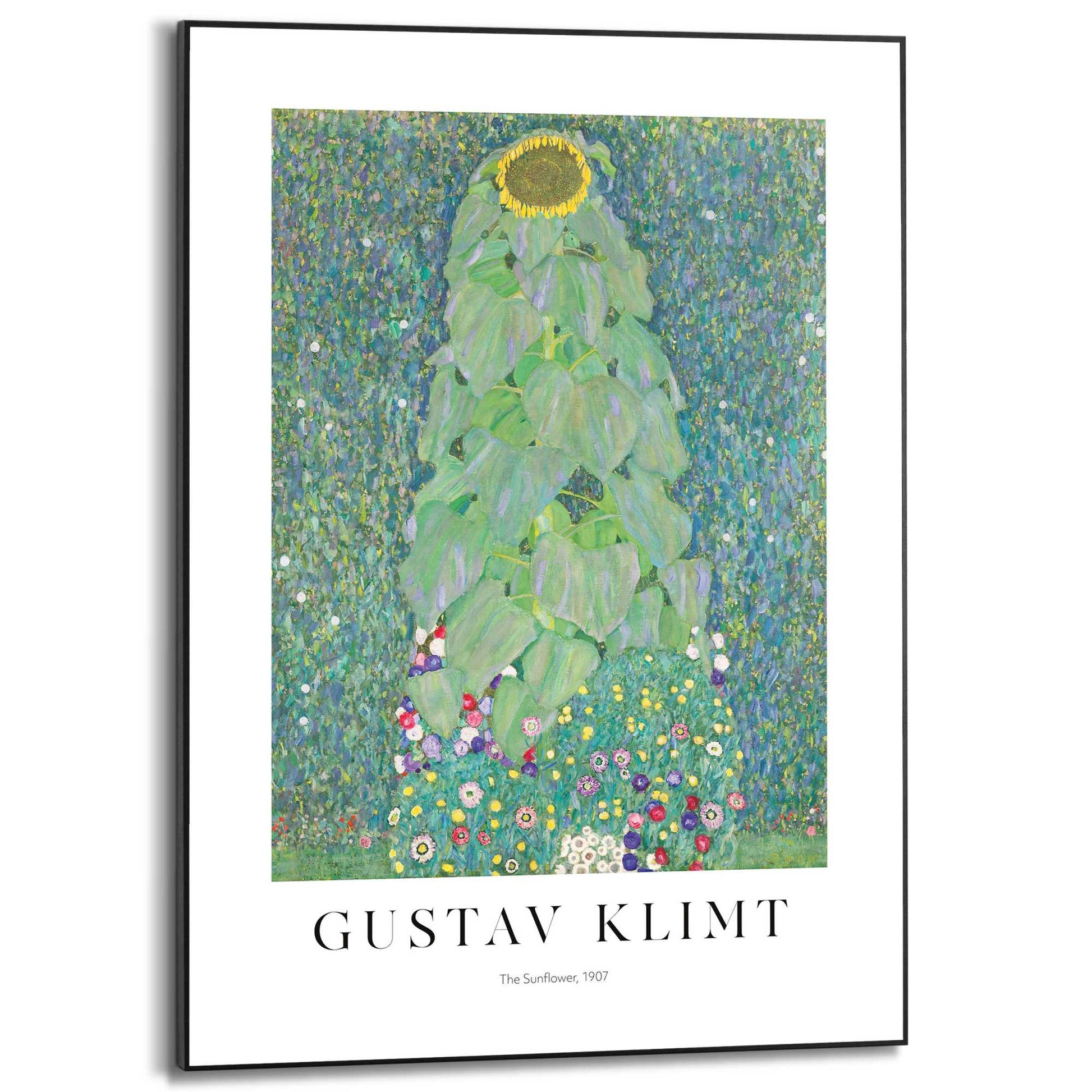 Framed in Black Gustav Klimt - the sunflower 70x50