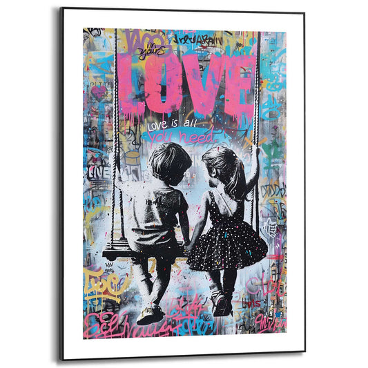 Framed in Black Young Love 70x50