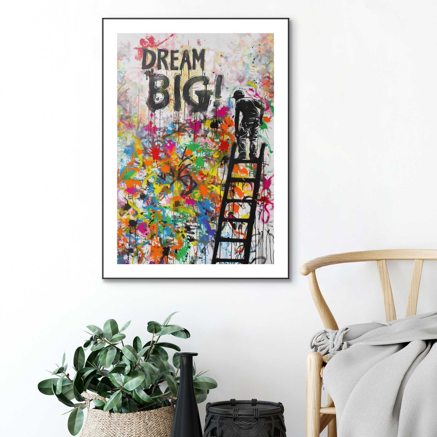 Framed in Black Party Ladder 70x50