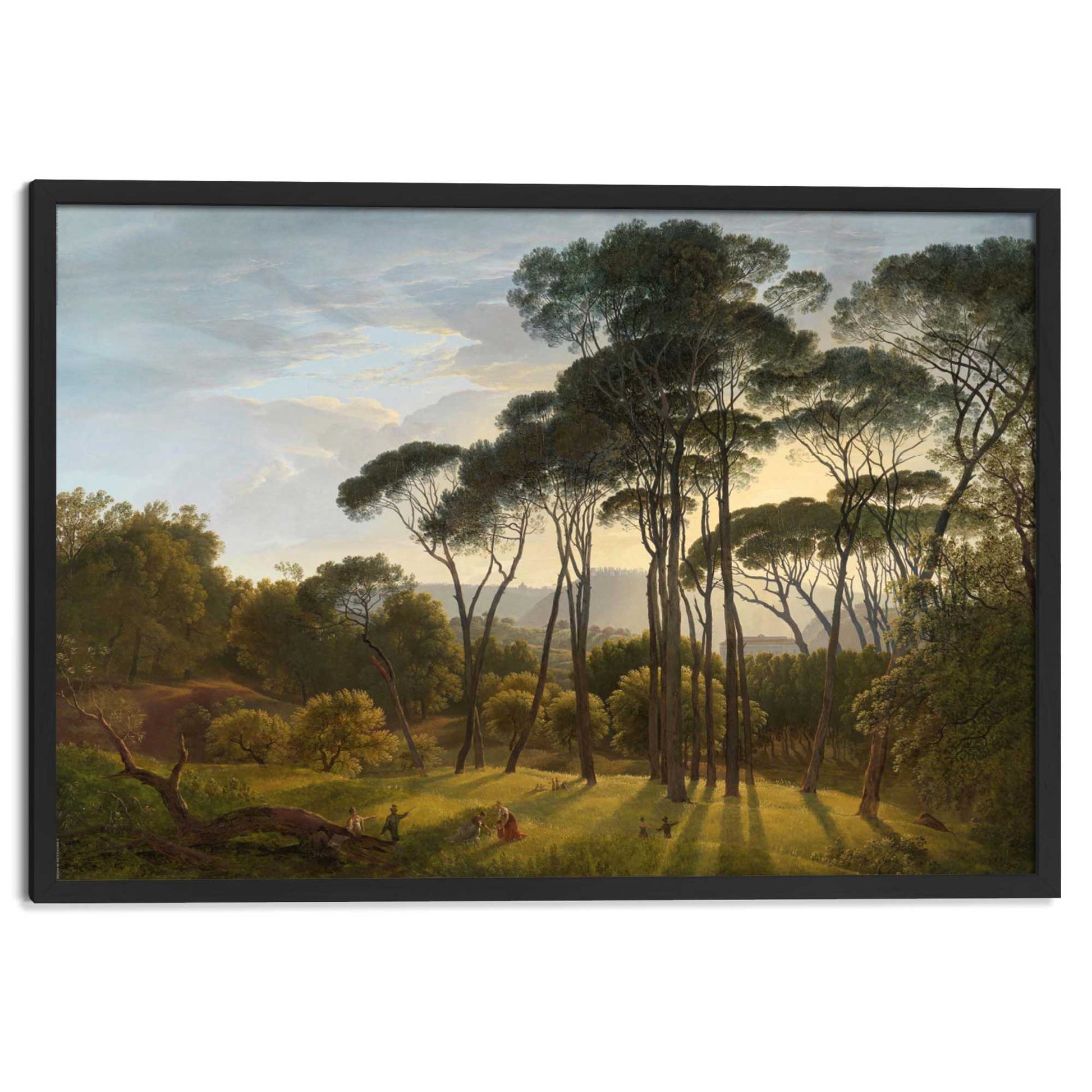 Framed poster Hendrik Voogd - Italian landscape 1807 63x94