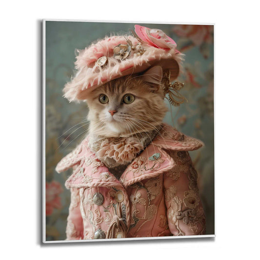 Framed in White Cat Fashion 50x40