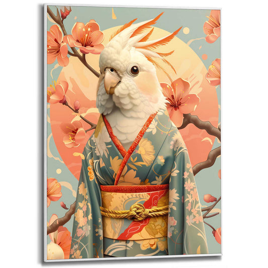 Framed in White Japandi Parakee 70x50