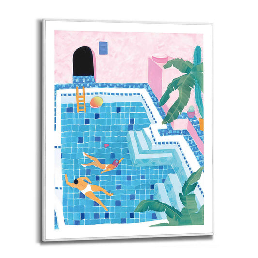 Framed in White Pool Fun 50x40