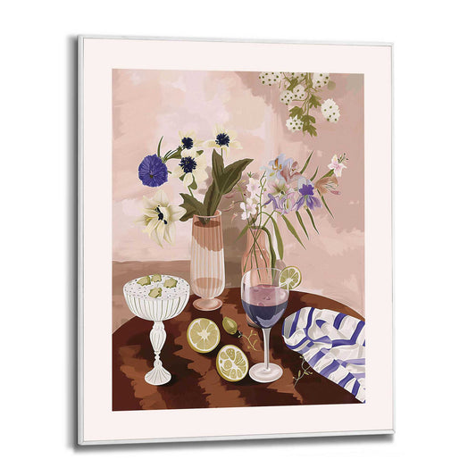Framed in White Posh Table 50x40