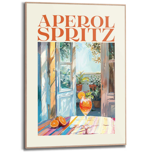 Framed in Wood Aperol View 70x50