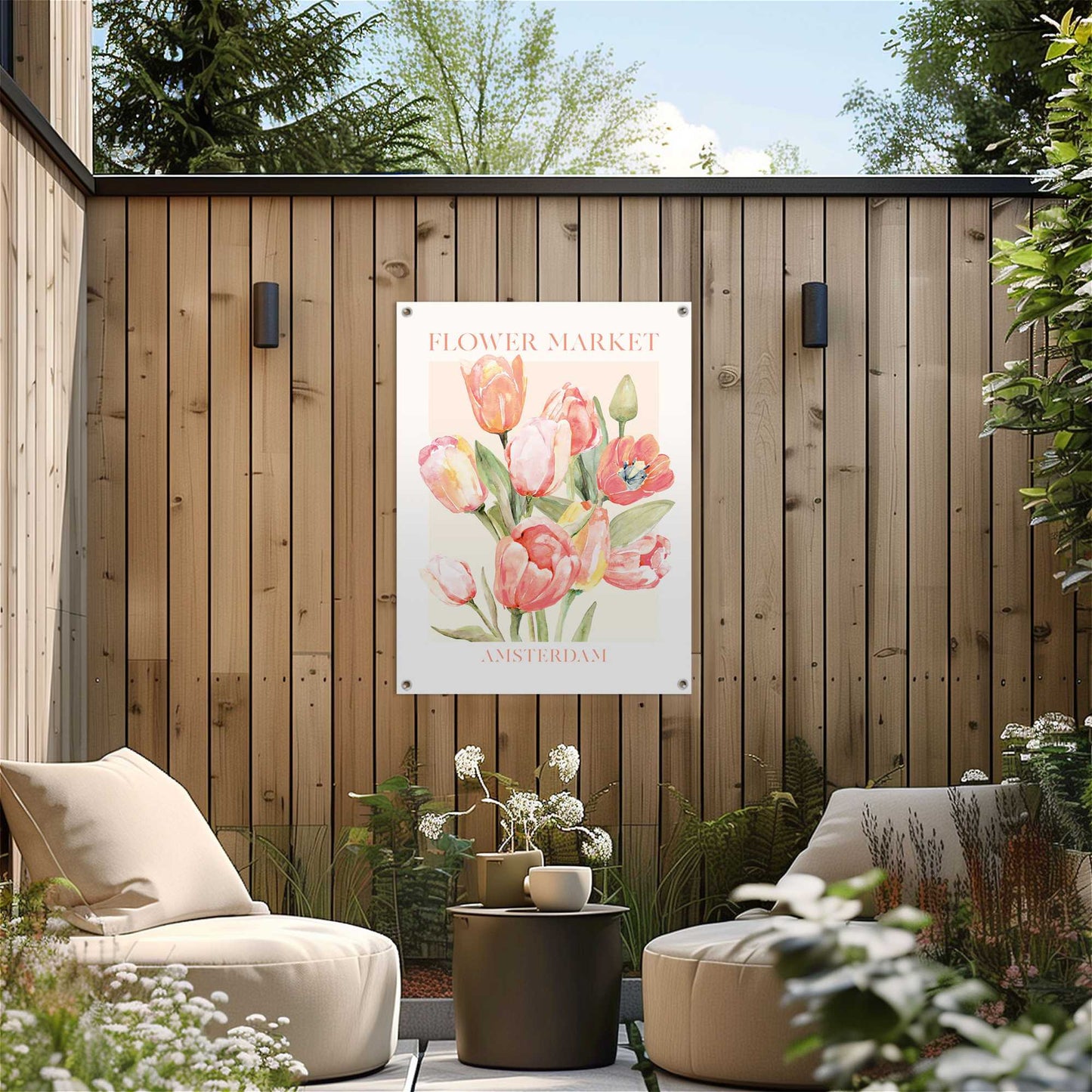 Outdoor Art Tulip Market Amsterdam 70x50