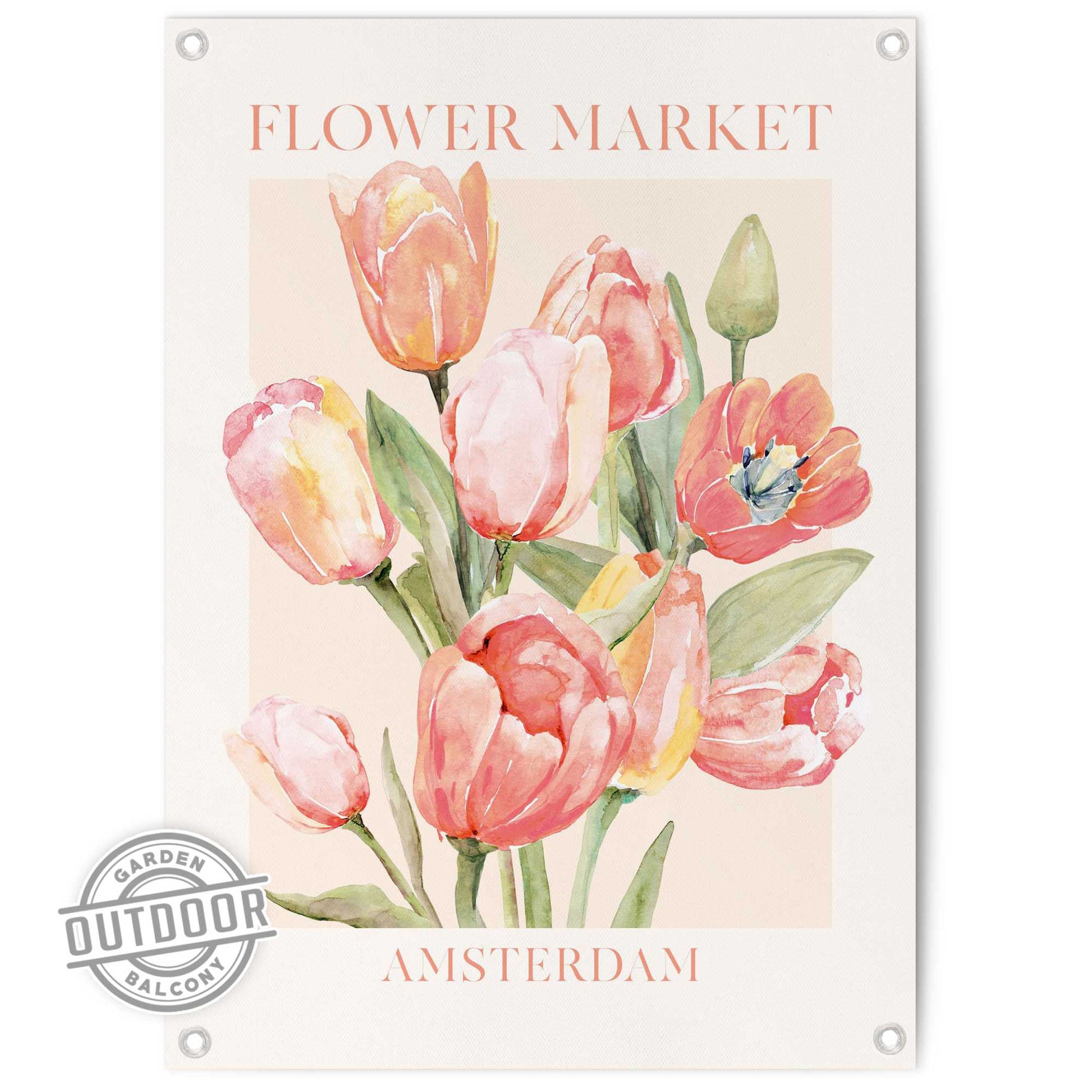 Outdoor Art Tulip Market Amsterdam 70x50