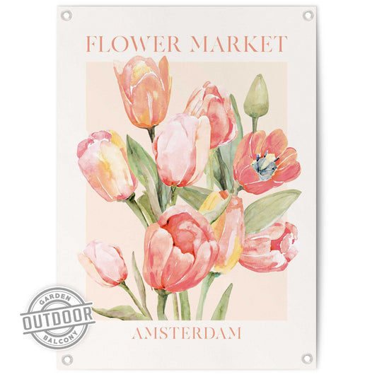 Outdoor Art Tulip Market Amsterdam 70x50