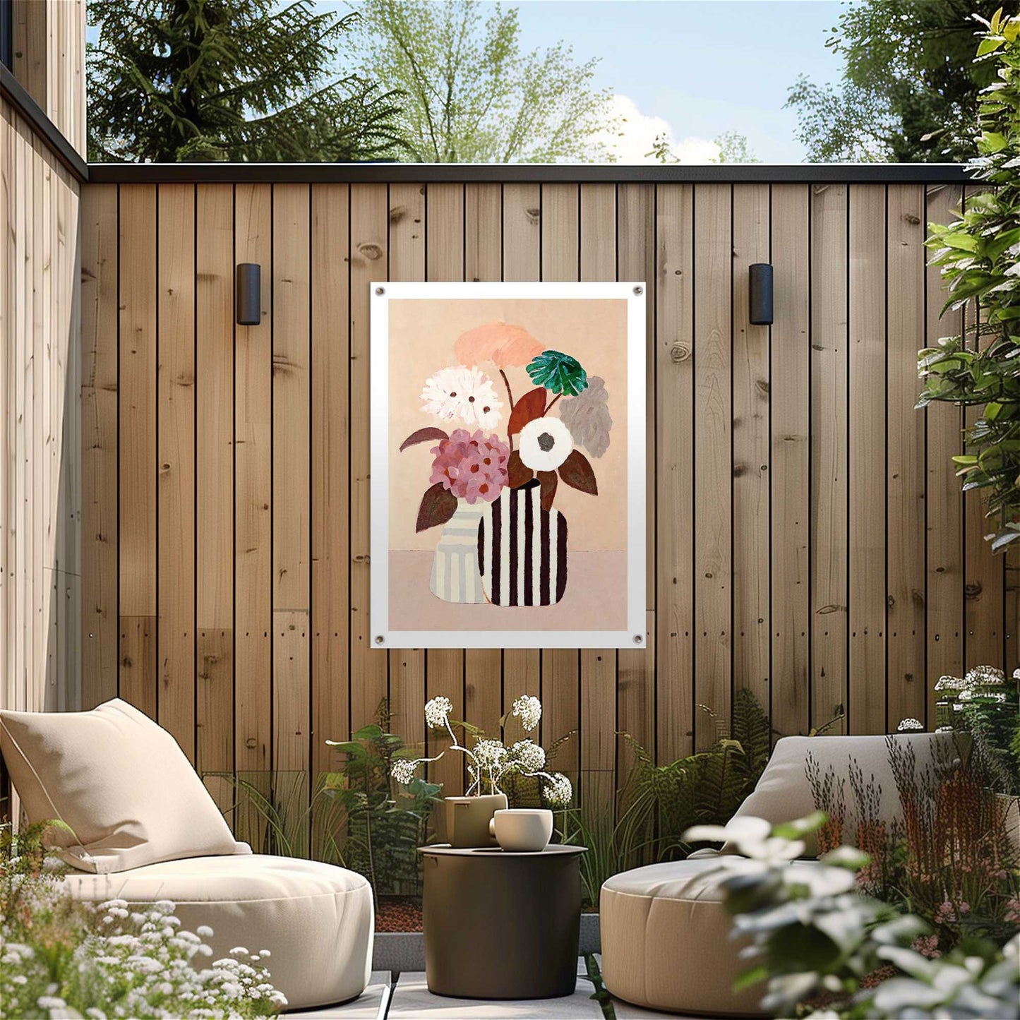 Outdoor Art Autumn Flowers 70x50