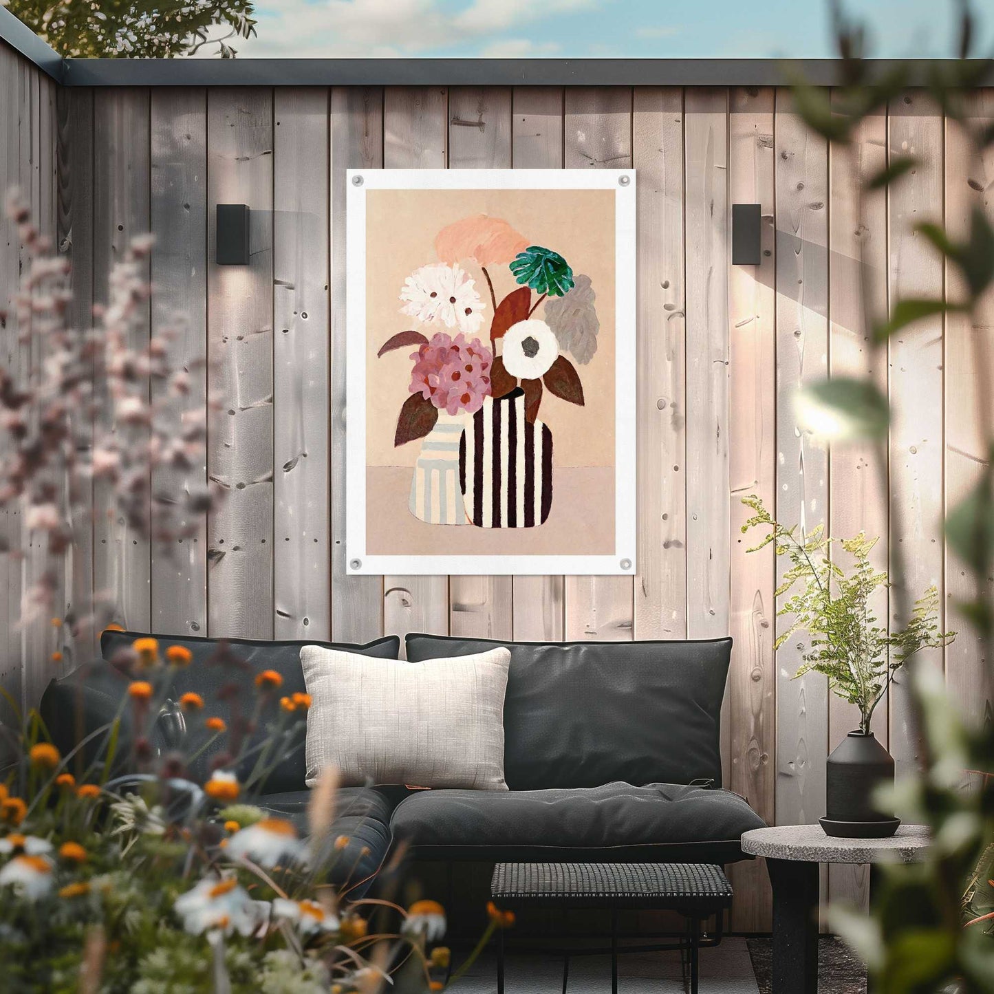 Outdoor Art Autumn Flowers 70x50