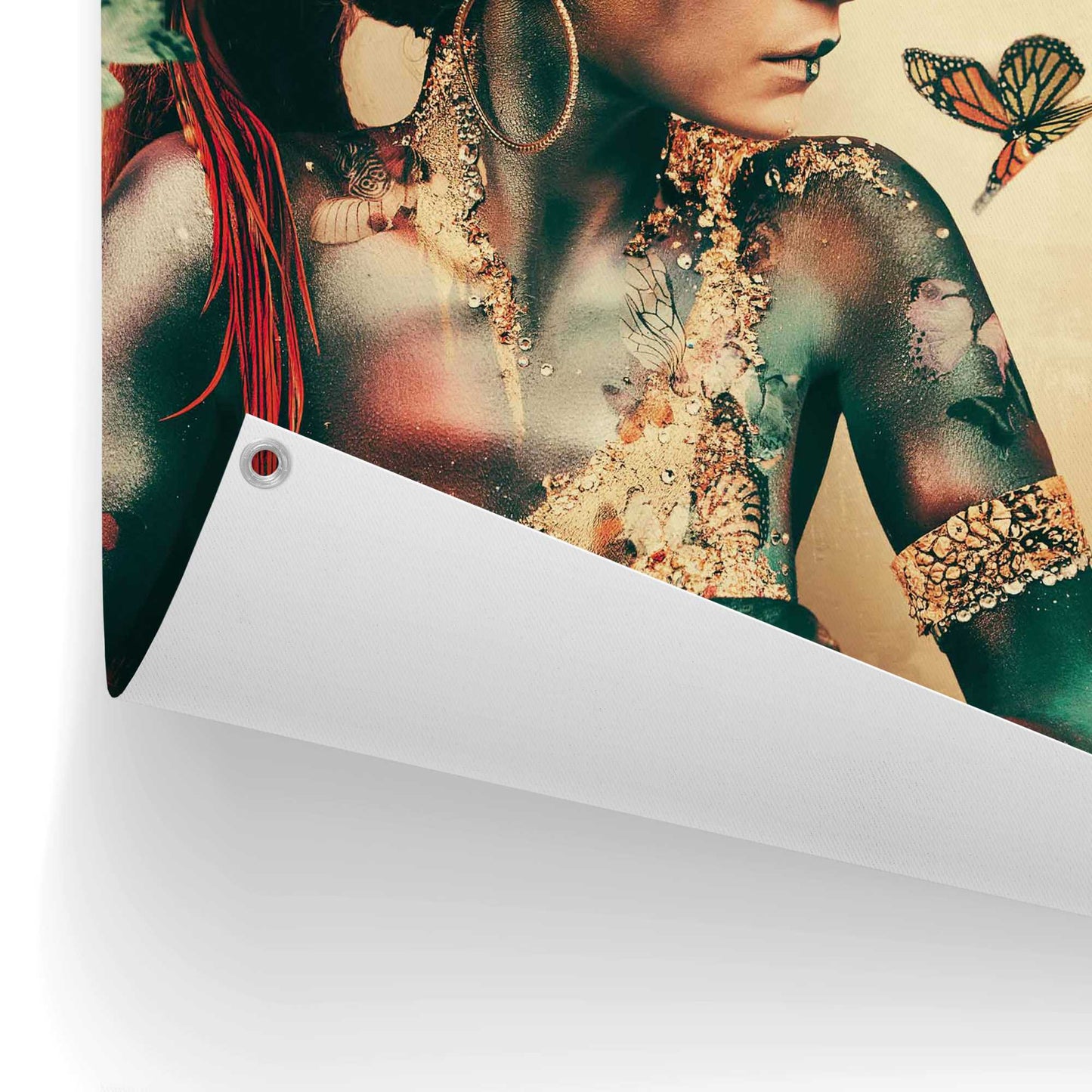 Outdoor Art Boho Butterfly Woman 70x50