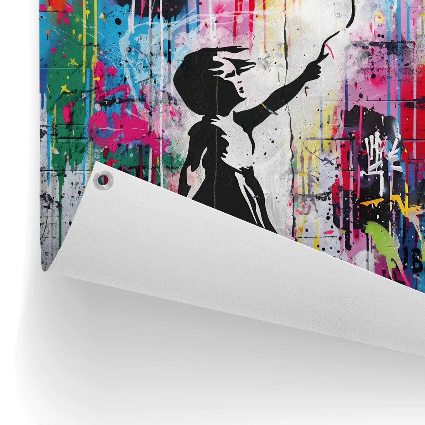 Outdoor Art Balloon Girl Colourful 70x50