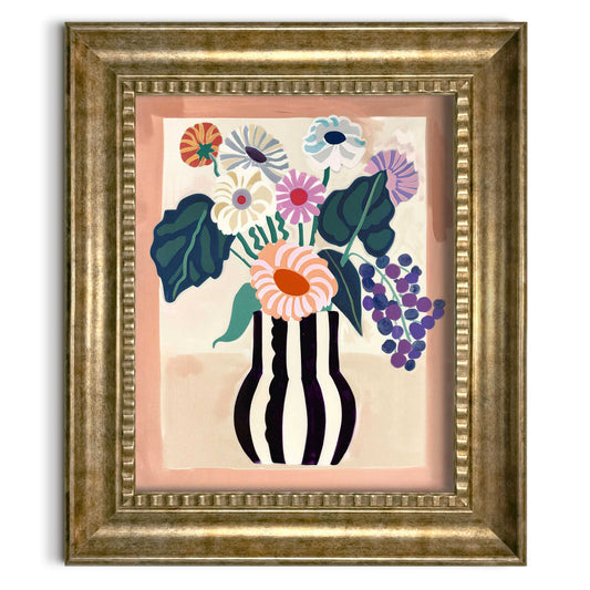 Stylish print in baroque frame Spring Illustrations I 65x55