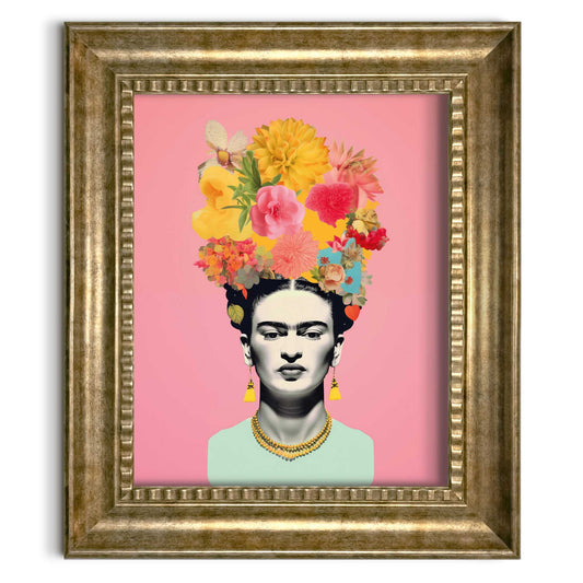 Stylish print in baroque frame Sweet Woman 65x55