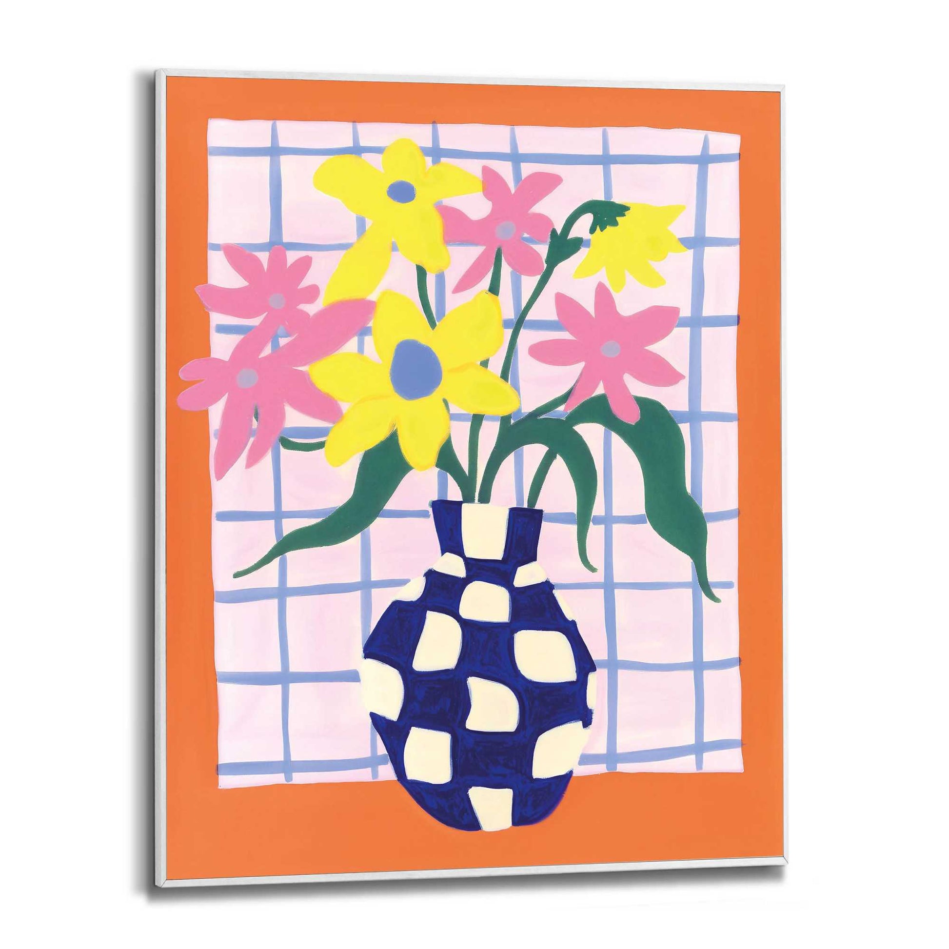 Framed in White Spring Vase 50x40