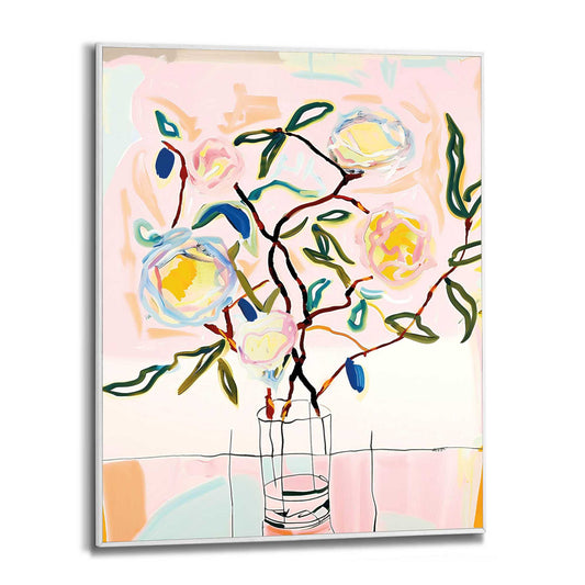 Framed in White Thin Lined Vase 50x40