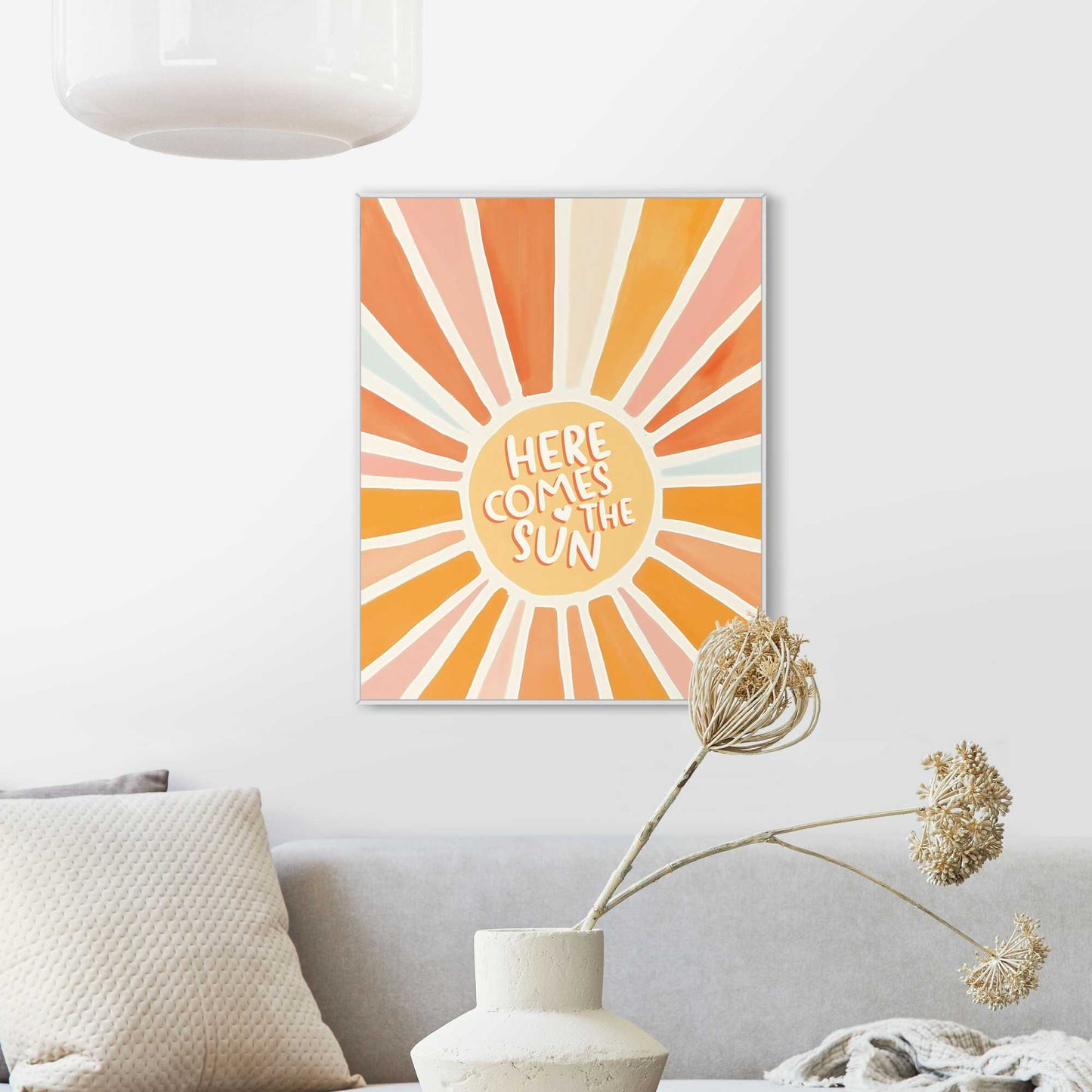 Framed in White Here Comes the Sun 50x40