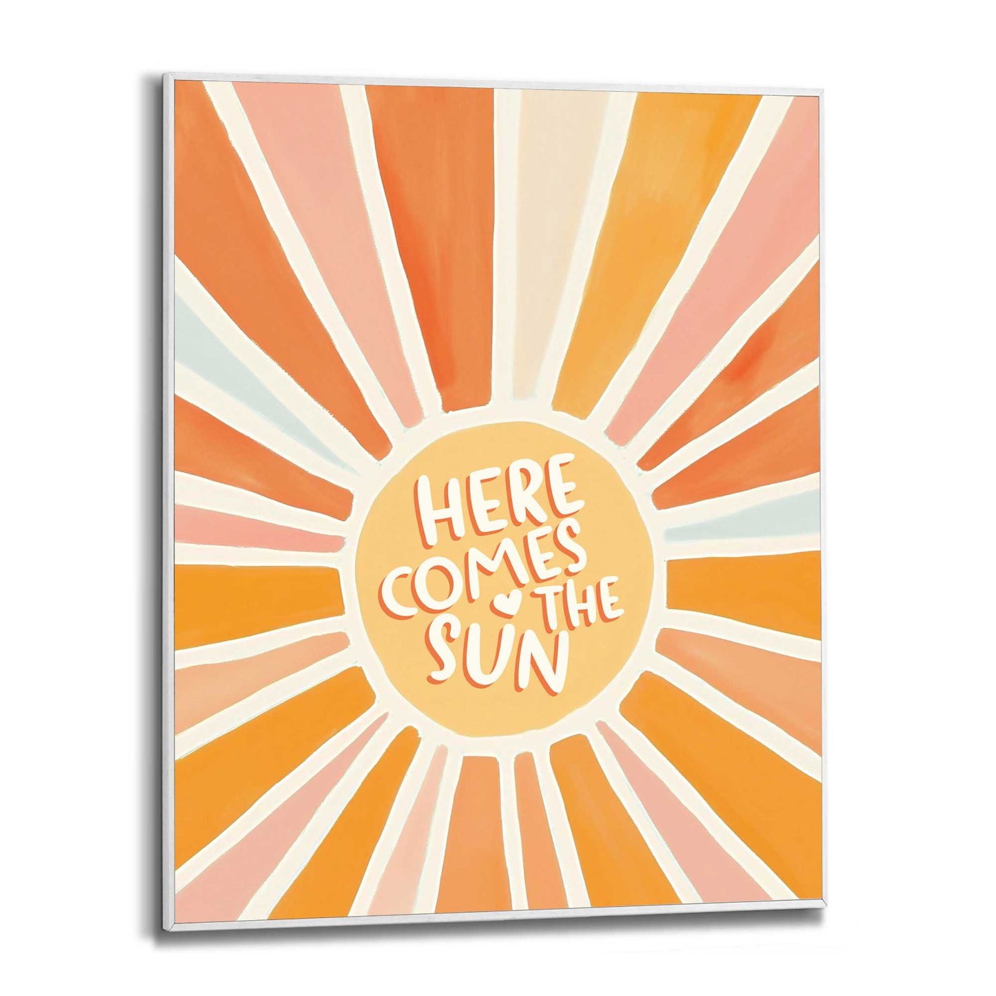 Framed in White Here Comes the Sun 50x40