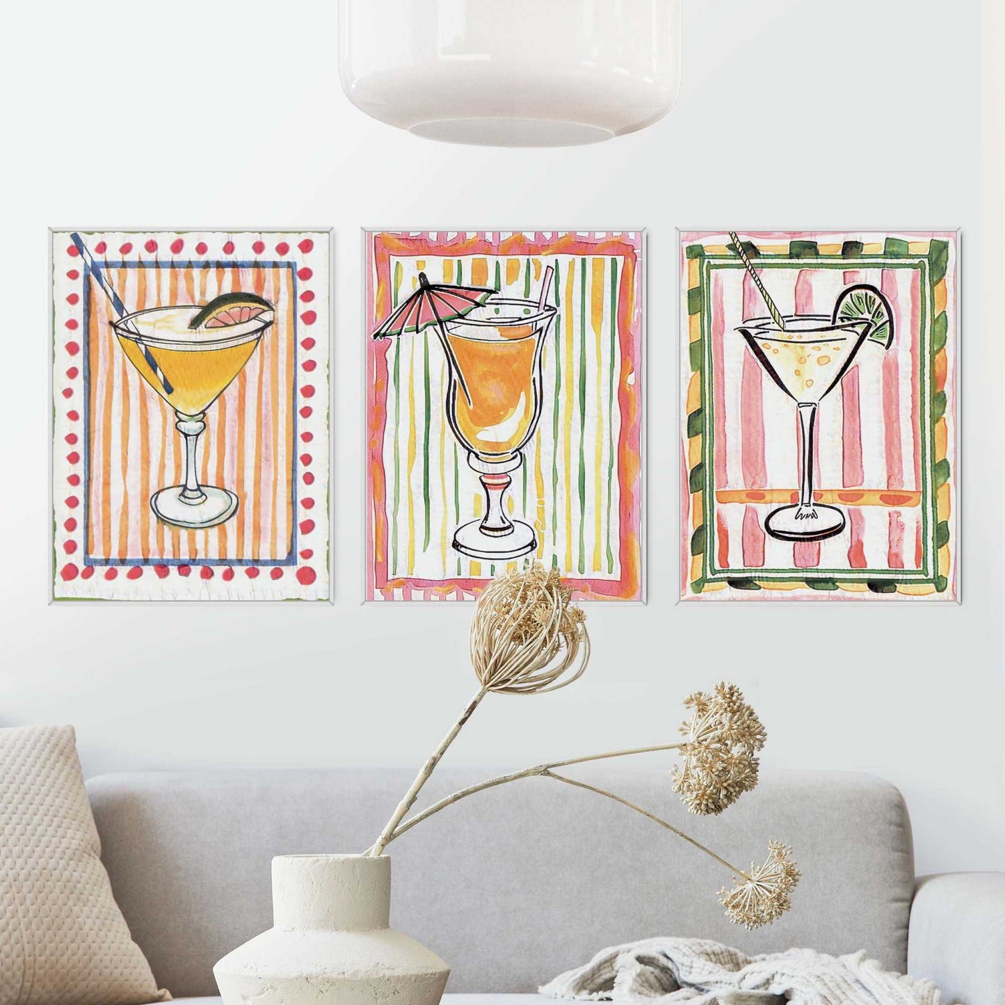 Framed in White Cocktail Set 40x30