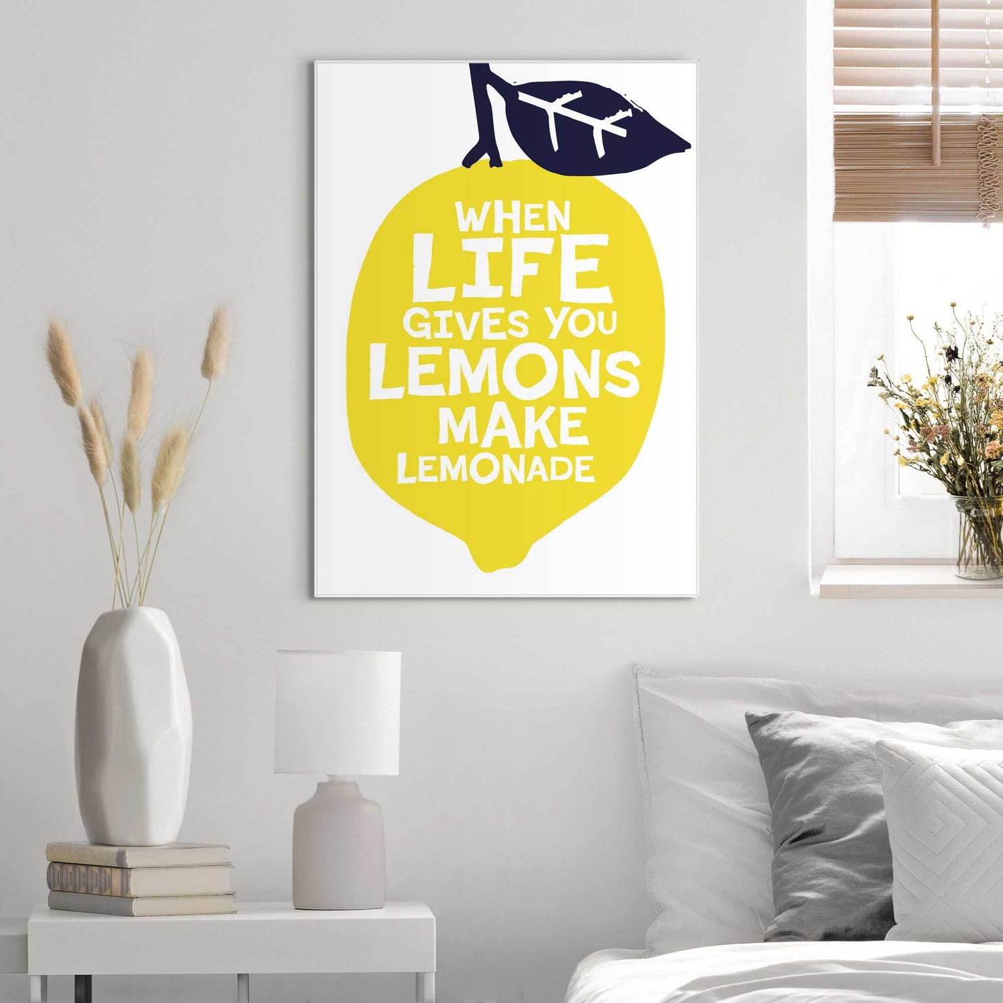 Framed in White Lemons in Life 70x50
