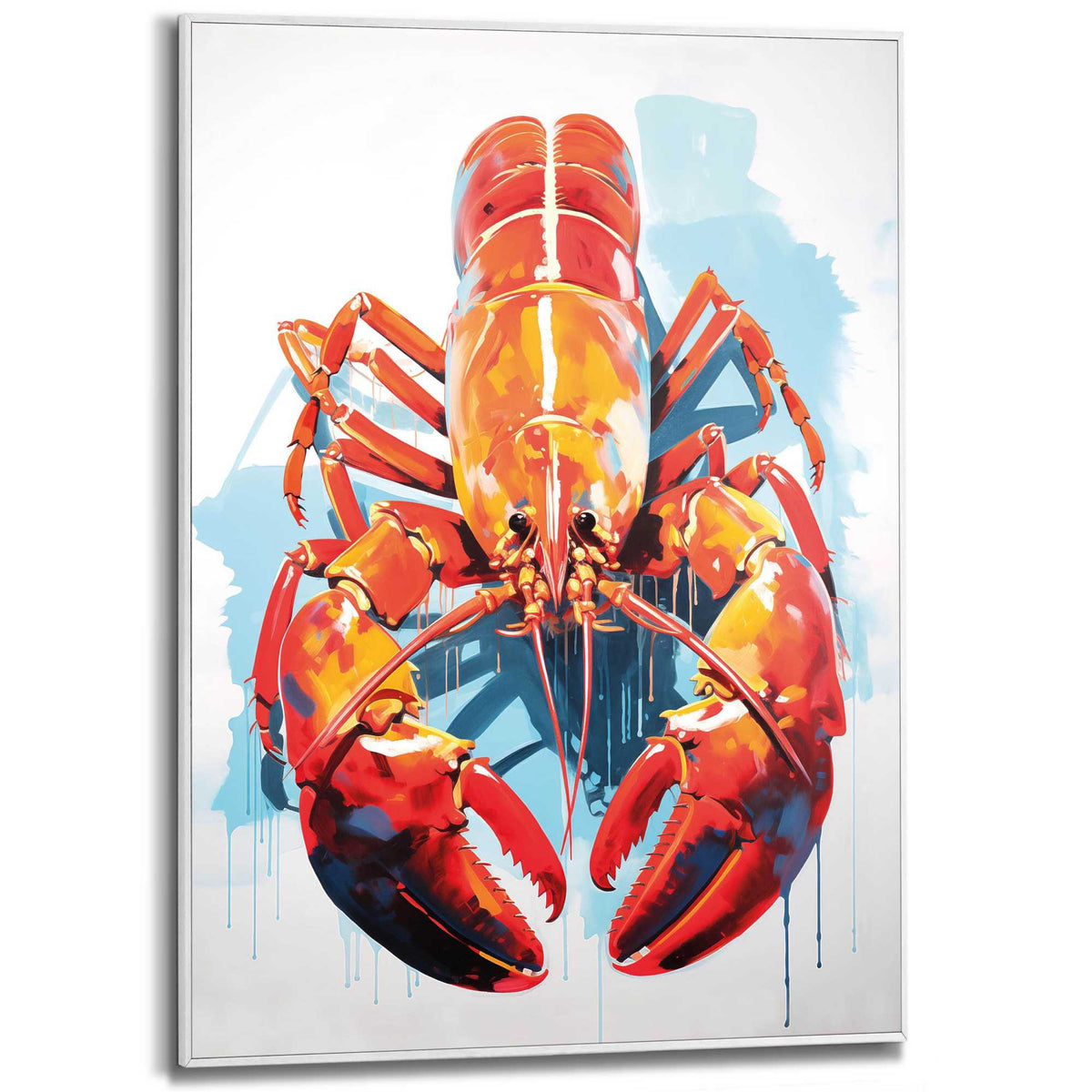 Framed in White Lobster 70x50