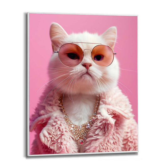 Framed in White Cat Bandite 50x40